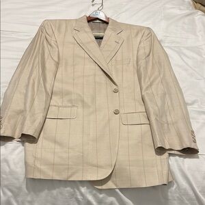 (Orig $848) Men's Beige Plaid Blazer